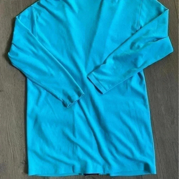 IB Diffusion Turquoise Blue Cotton WMN Cardigan with beadings and Jewels - SZ M - Picture 2 of 10